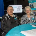 Habitat stakeholders Rita and Bobby McHone sit at a table for Blueprints and Bubbly 2023