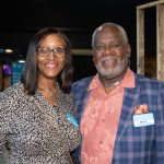 Habitat stakeholders Morris and Angela Davis smile at the 2023 Blueprints and Bubbly event